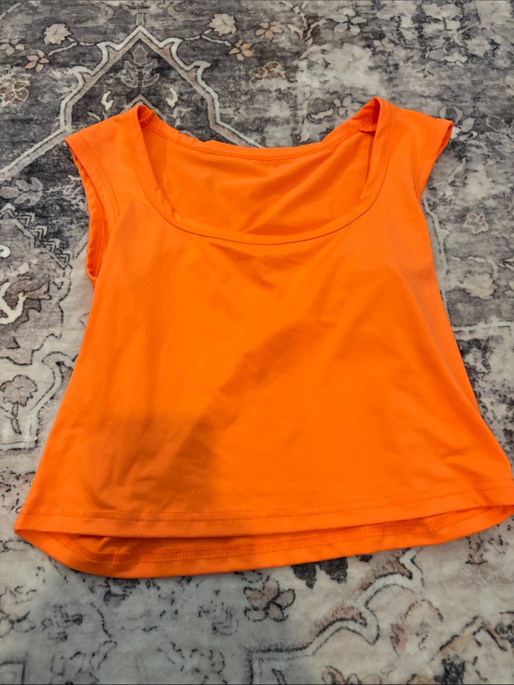 Urban Outfitters Neon Orange Scoop Neck Tank